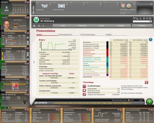 Finanzstatus - Screenshot aus "Fußball Manager 10" von EA Sports